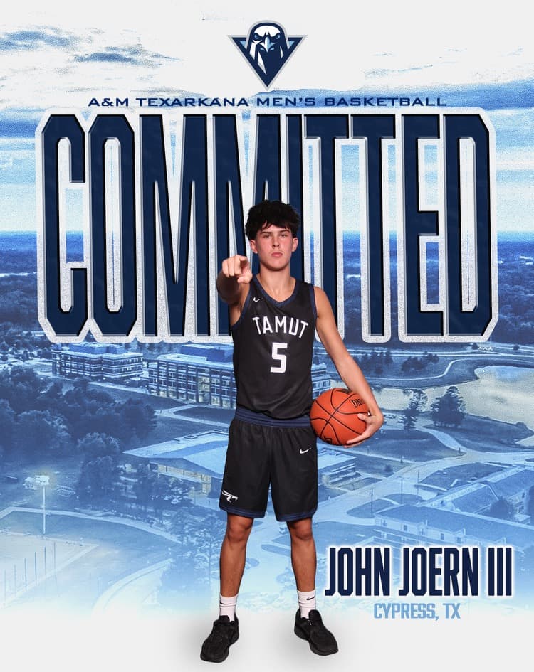 John Joern III of Cypress, TX, committed to Texas A&M University–Texarkana men's basketball